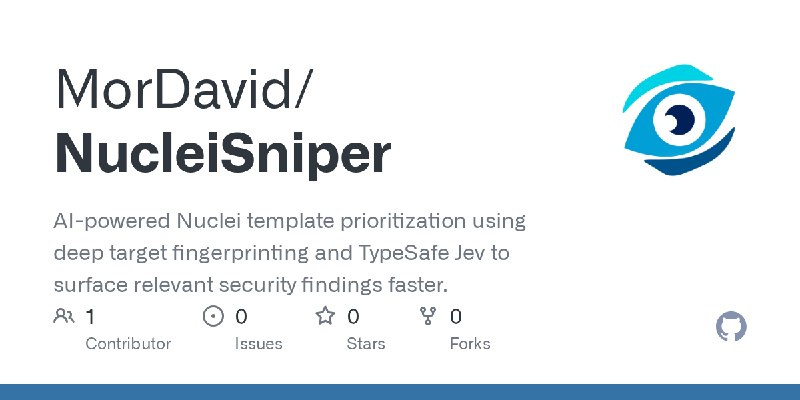 GitHub - MorDavid/NucleiSniper: AI-powered Nuclei template prioritization using deep target fingerprinting and TypeSafe Jev to…