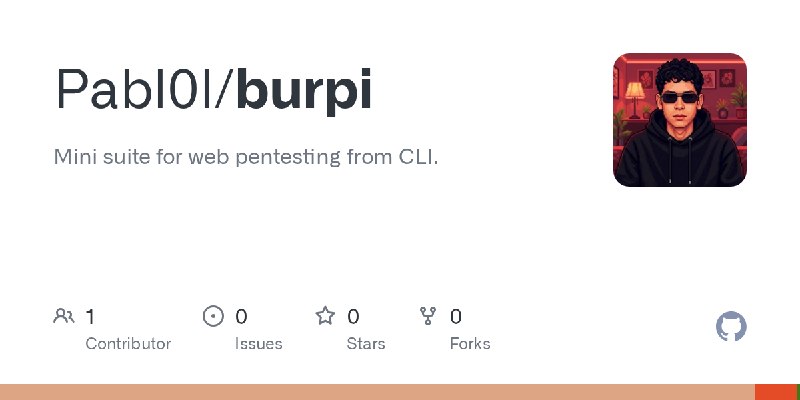 GitHub - Pabl0l/burpi: Mini suite for web pentesting from CLI.
