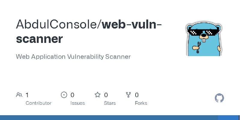 GitHub - AbdulConsole/web-vuln-scanner: Web Application Vulnerability Scanner
