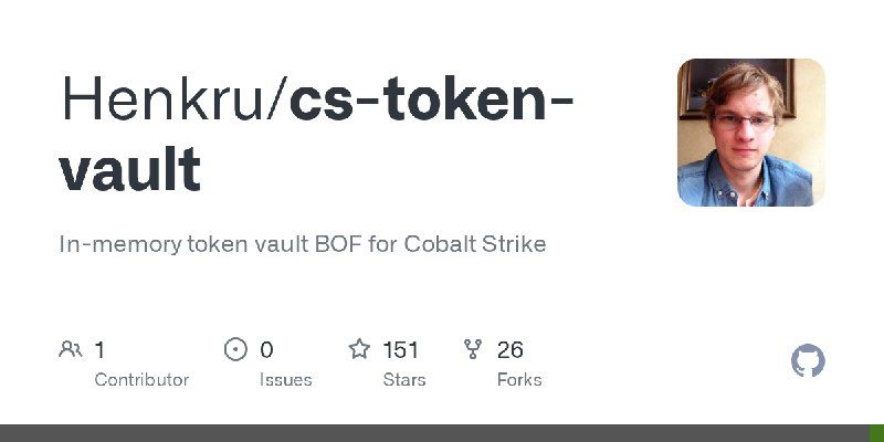 GitHub - Henkru/cs-token-vault: In-memory token vault BOF for Cobalt Strike