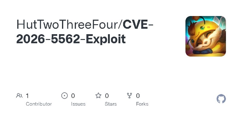 GitHub - HutTwoThreeFour/CVE-2026-5562-Exploit