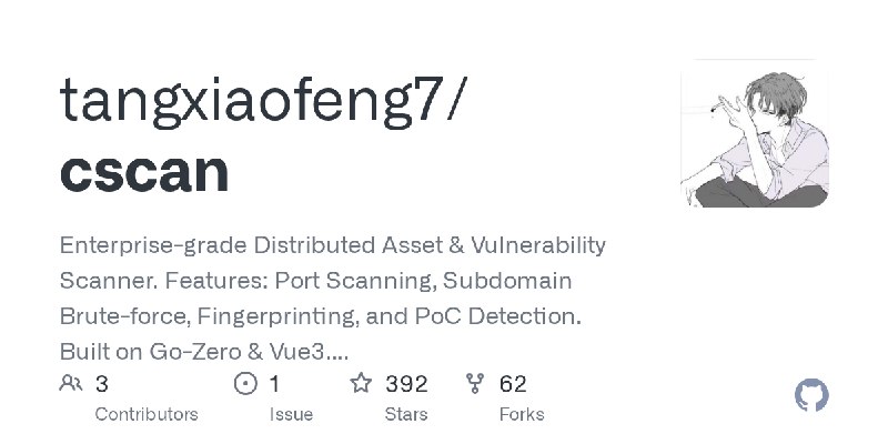 GitHub - tangxiaofeng7/cscan: Enterprise-grade Distributed Asset & Vulnerability Scanner. Features: Port Scanning, Subdomain Brute…