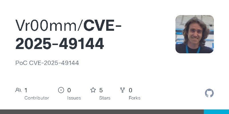 GitHub - Vr00mm/CVE-2025-49144: PoC CVE-2025-49144
