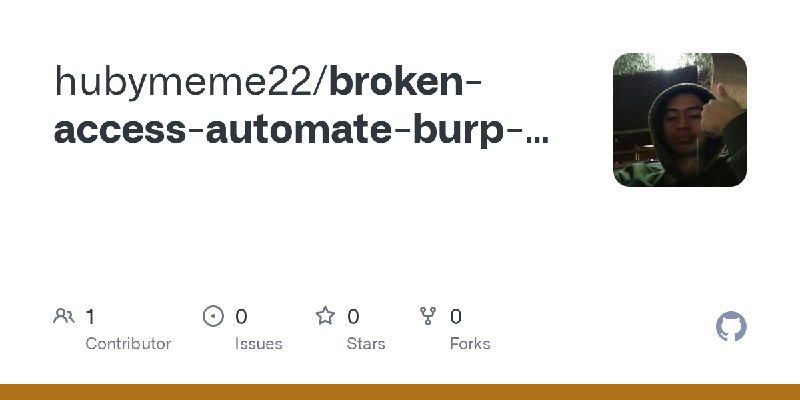 GitHub - hubymeme22/broken-access-automate-burp-extension