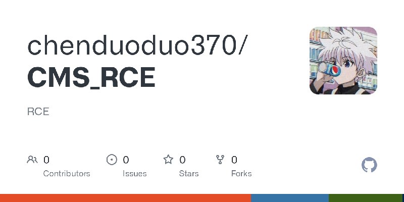GitHub - chenduoduo370/CMS_RCE: RCE