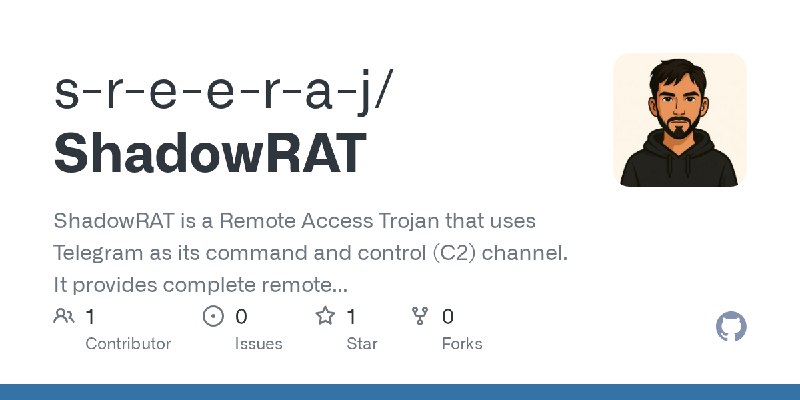 GitHub - s-r-e-e-r-a-j/ShadowRAT: ShadowRAT is a Remote Access Trojan that uses Telegram as its command and control (C2) channel.…