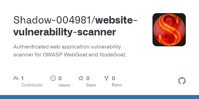 GitHub - Shadow-004981/website-vulnerability-scanner: Authenticated web application vulnerability scanner for OWASP WebGoat and…