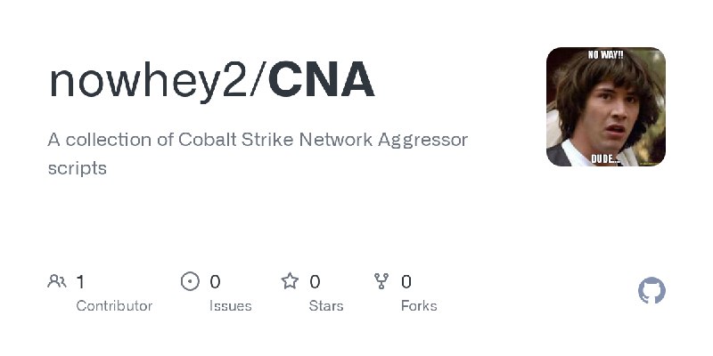 GitHub - nowhey2/CNA: A collection of Cobalt Strike Network Aggressor scripts