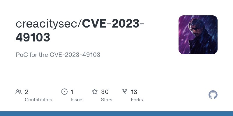 GitHub - creacitysec/CVE-2023-49103: PoC for the CVE-2023-49103