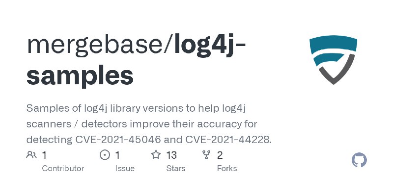 GitHub - mergebase/log4j-samples: Samples of log4j library versions to help log4j scanners / detectors improve their accuracy for…