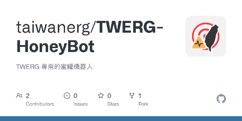 GitHub - taiwanerg/TWERG-HoneyBot: TWERG 專用的蜜罐機器人
