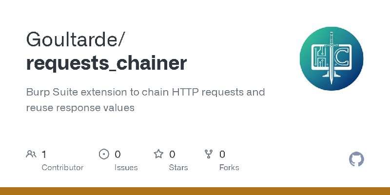 GitHub - Goultarde/requests_chainer: Burp Suite extension to chain HTTP requests and reuse response values
