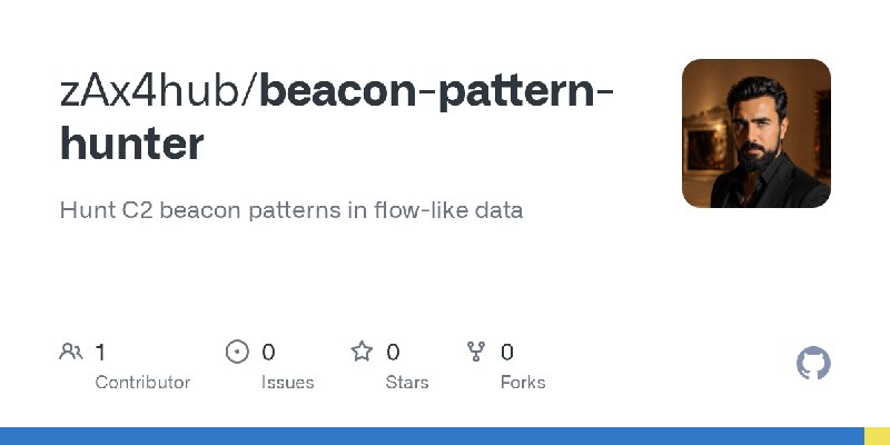 GitHub - zAx4hub/beacon-pattern-hunter: Hunt C2 beacon patterns in flow-like data