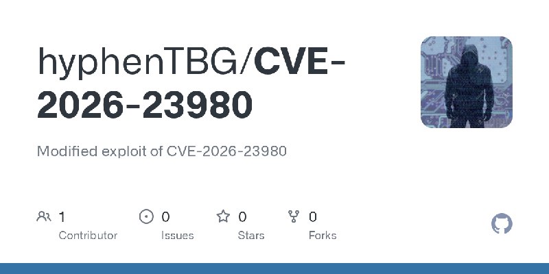 GitHub - hyphenTBG/CVE-2026-23980: Modified exploit of CVE-2026-23980