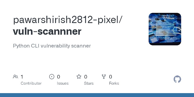 GitHub - pawarshirish2812-pixel/vuln-scannner: Python CLI vulnerability scanner