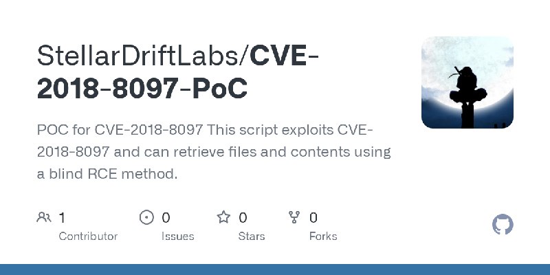 GitHub - StellarDriftLabs/CVE-2018-8097-PoC: POC for CVE-2018-8097 This script exploits CVE-2018-8097 and can retrieve files and…
