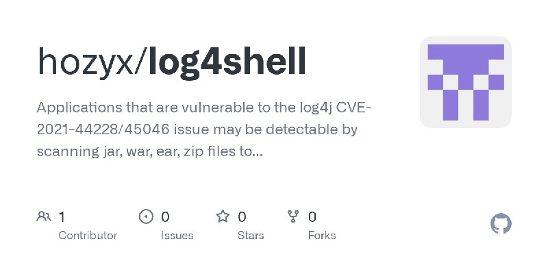 GitHub - hozyx/log4shell: Applications that are vulnerable to the log4j CVE-2021-44228/45046 issue may be detectable by scanning…