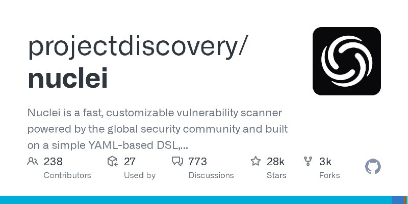 GitHub - projectdiscovery/nuclei: Nuclei is a fast, customizable vulnerability scanner powered by the global security community…