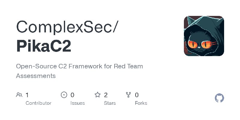 GitHub - ComplexSec/PikaC2: Open-Source C2 Framework for Red Team Assessments