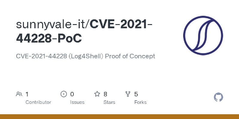 GitHub - sunnyvale-it/CVE-2021-44228-PoC: CVE-2021-44228 (Log4Shell) Proof of Concept