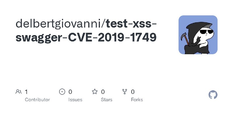 GitHub - delbertgiovanni/test-xss-swagger-CVE-2019-1749