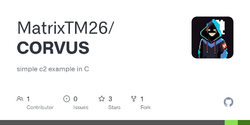 GitHub - MatrixTM26/CORVUS: simple c2 example in C