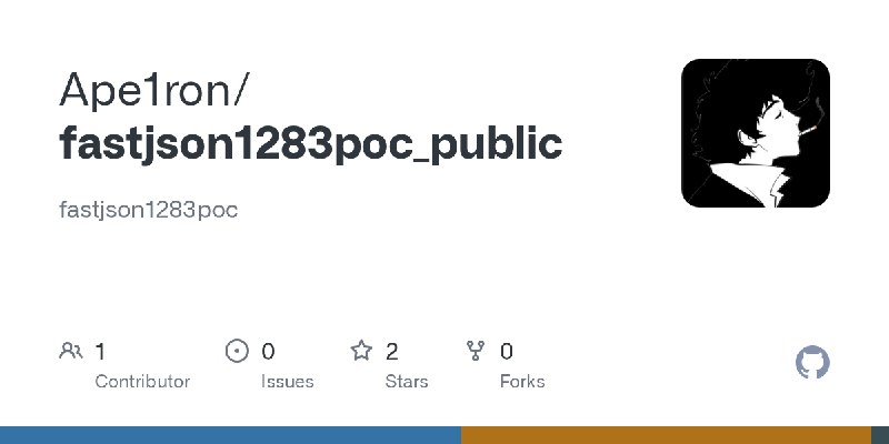 GitHub - Ape1ron/fastjson1283poc_public: fastjson1283poc