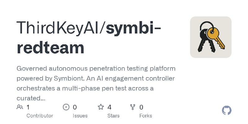 GitHub - ThirdKeyAI/symbi-redteam: Governed autonomous penetration testing platform powered by Symbiont. An AI engagement controller…