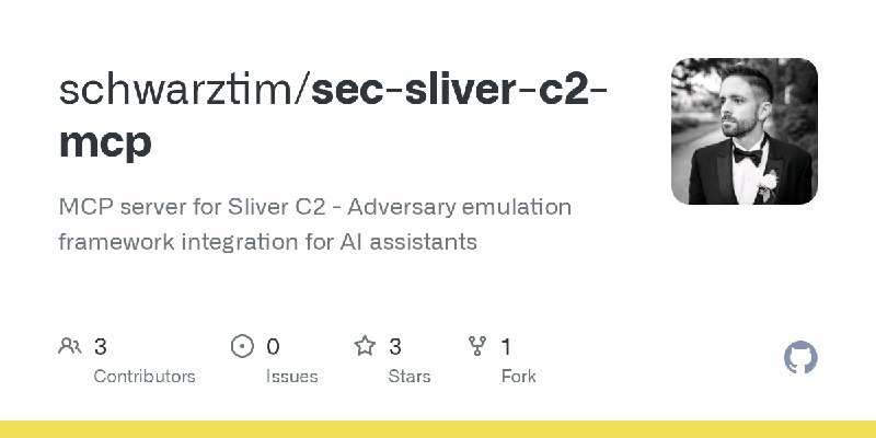 GitHub - schwarztim/sec-sliver-c2-mcp: MCP server for Sliver C2 - Adversary emulation framework integration for AI assistants