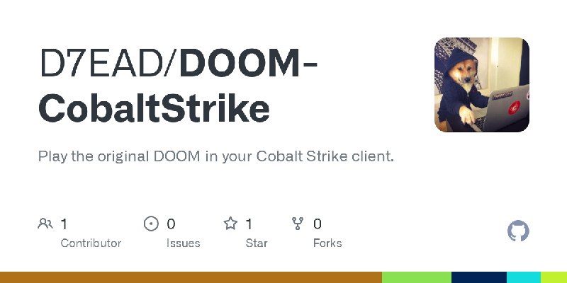GitHub - D7EAD/DOOM-CobaltStrike: Play the original DOOM in your Cobalt Strike client.