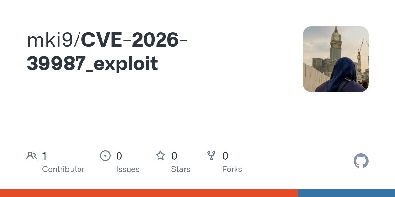 GitHub - mki9/CVE-2026-39987_exploit