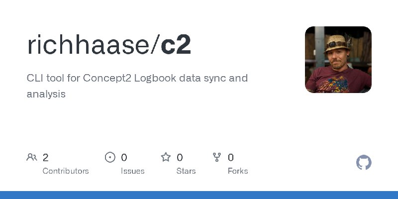 GitHub - richhaase/c2: CLI tool for Concept2 Logbook data sync and analysis