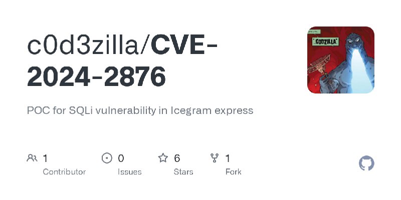 GitHub - c0d3zilla/CVE-2024-2876: POC for SQLi vulnerability in Icegram express