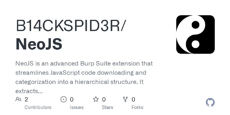 GitHub - B14CKSPID3R/NeoJS: NeoJS is an advanced Burp Suite extension that streamlines JavaScript code downloading and categorization…