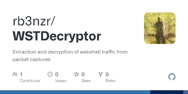GitHub - rb3nzr/WSTDecryptor: Extraction and decryption of webshell traffic from packet captures