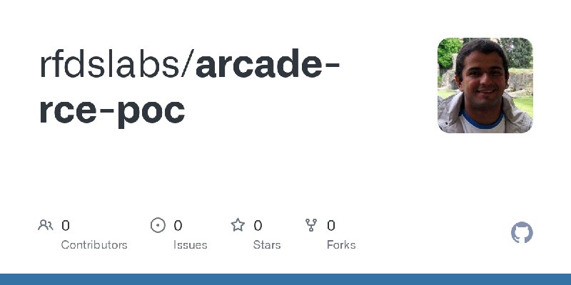 GitHub - rfdslabs/arcade-rce-poc