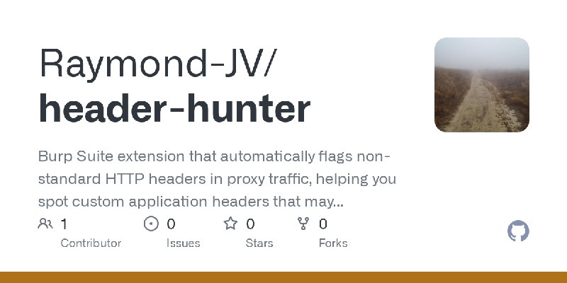 GitHub - Raymond-JV/header-hunter: Burp Suite extension that automatically flags non-standard HTTP headers in proxy traffic, helping…