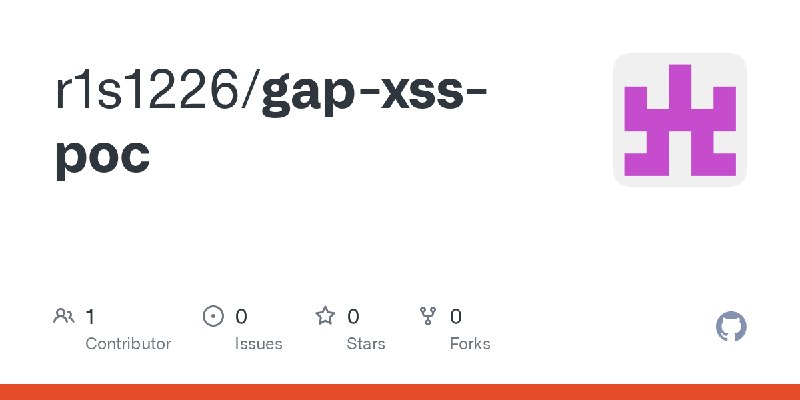 GitHub - r1s1226/gap-xss-poc
