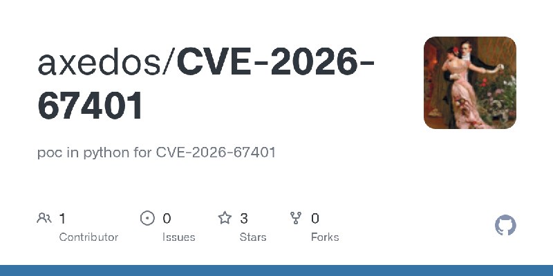 GitHub - axedos/CVE-2026-67401: poc in python for CVE-2026-67401