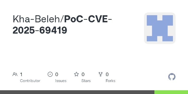 GitHub - Kha-Beleh/PoC-CVE-2025-69419