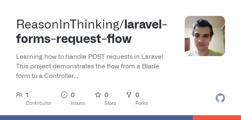GitHub - ReasonInThinking/laravel-forms-request-flow: Learning how to handle POST requests in Laravel. This project demonstrates…