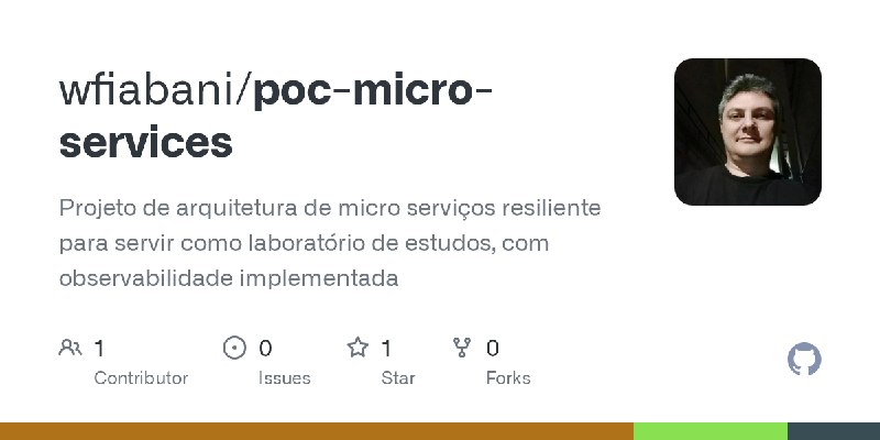 GitHub - wfiabani/poc-micro-services: Projeto de arquitetura de micro serviços resiliente para servir como laboratório de estudos…