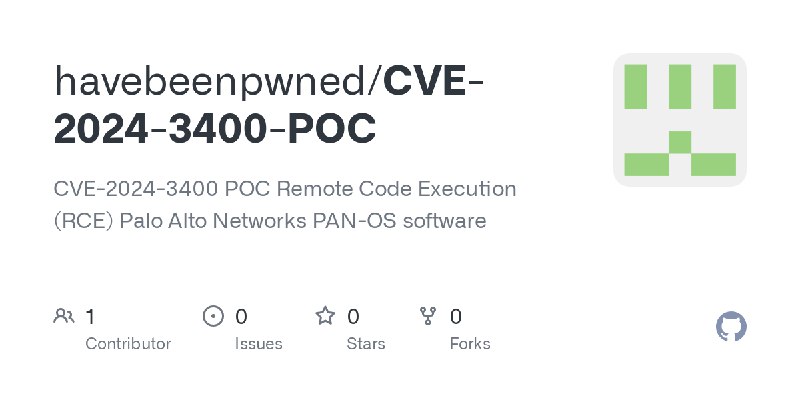 GitHub - havebeenpwned/CVE-2024-3400-POC: CVE-2024-3400 POC Remote Code Execution (RCE)  Palo Alto Networks PAN-OS software