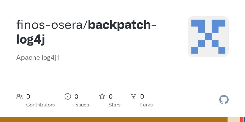 GitHub - finos-osera/backpatch-log4j: Apache log4j1