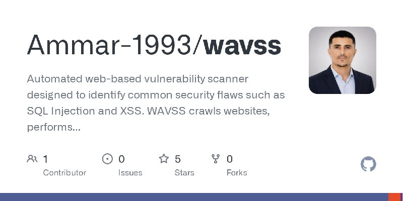 GitHub - Ammar-1993/wavss: Automated web-based vulnerability scanner designed to identify common security flaws such as SQL Injection…