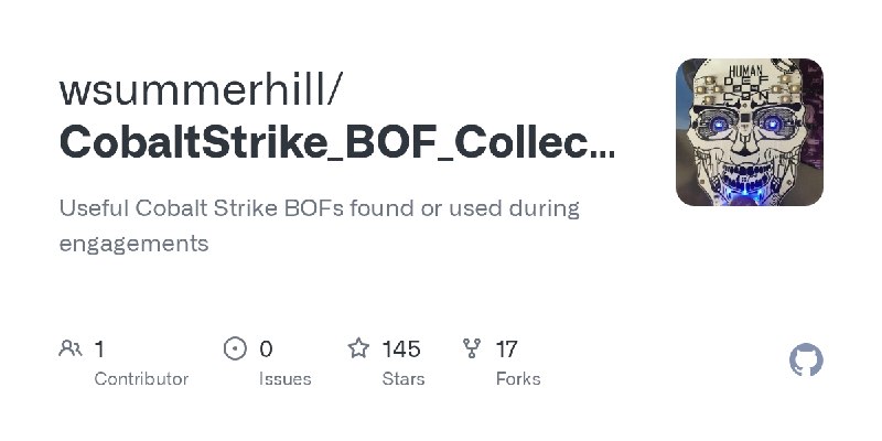 GitHub - wsummerhill/CobaltStrike_BOF_Collections: Useful Cobalt Strike BOFs found or used during engagements