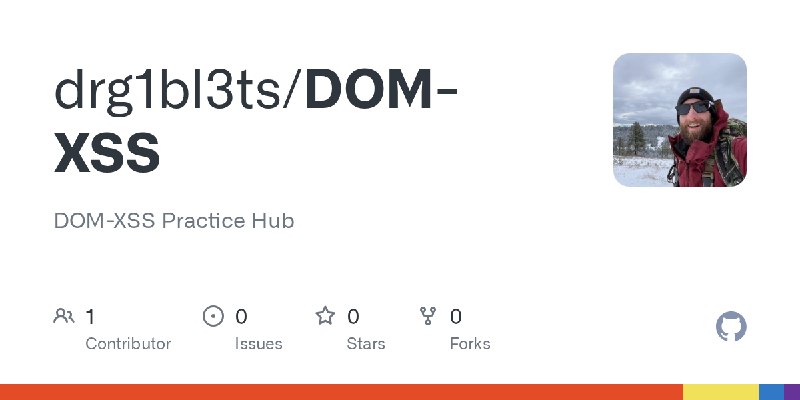GitHub - drg1bl3ts/DOM-XSS: DOM-XSS Practice Hub