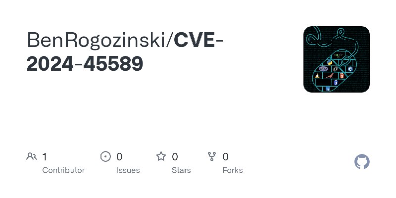 GitHub - BenRogozinski/CVE-2024-45589