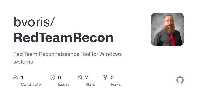 GitHub - bvoris/RedTeamRecon: Red Team Reconnaissance Tool for Windows systems
