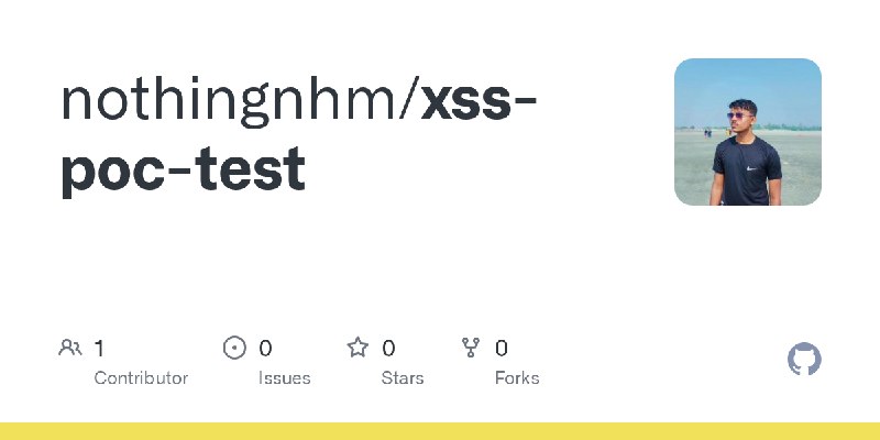 GitHub - nothingnhm/xss-poc-test